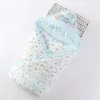 Coton né sac de nuit bébé Swaddle couverture d'emballement chapeau ensemble bébé réception couverture pour bébé garçons filles bébé doux confortable 240312