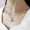 Pendant Necklaces Natural Freshwater Pearl Necklace Niche Design Light Four-leaf Clover Women's Versatile Temperament Simple