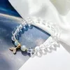 Strand White Crystal Armband för flickor för att hjälpa dem att studera enkla modesmycken