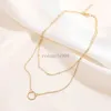 Layered Circle Pendant Necklace Gold Plated Dainty Choker Necklaces Layering Multilayer Fashion Trendy Simple Silver Jewelry for Women Girls Gift