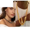 Arrivée 8mm-18mm en acier inoxydable Miami gourmette chaîne cubaine Bracelet collier pour femmes hommes bijoux coulée cristal serrure 240229