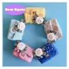 Girls 10 Candy Colors Shoulder bags Childrens sweet messenger bag Kids Pearl coin purse Child designer small popular wallets ARYB023