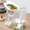 Racks Stainless Steel Garbage Bag Shelf Rag Rack Foldable Kitchen Trash Can Hanging Plastic Bag Shelf Storage Rack