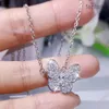 Charmante vrouwen sieraden set van hoge kwaliteit wit goud vergulde cz vlinder oorbellen ring ketting set voor meisjes vrouwen leuk cadeau