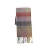 Women's Cashmere-like Scarf, Soft Warm Plaid Mid-length Scarf for Winter