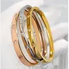 Luxury Bracelet cuff bracelet screw Bracelet titanium steel bracelet Luxury 18K rose gold popular do not fade color bracelet trend stainless steel accessories