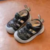 Sandalias para bebés y niños, zapatos de verano para niños pequeños, zapatos de cuero genuino con suela suave para niños escolares, zapatos casuales, sandalias de playa para niños 240229