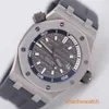 Relógio de pulso masculino AP Epic Royal Oak Offshore 15720ST Relógio masculino de titânio cinza disco máquinas automáticas mundialmente famoso relógio esportivo suíço