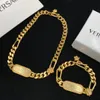 18K Gold Plated Brass Copper Necklace Fashion Women Designer Necklaces Choker Pendant Hiphop Chain mens Jewelry Accessories