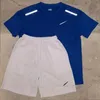 Designer masculino fatos de treino verão umidade-wicking respirável terno esportivo marca de luxo t camisa e shorts conjunto de duas peças masculino feminino fatos de treino de futebol.