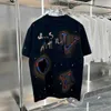 Sıcak T-Shir Tasarım Polo Gömlek Tişörtleri Lüks Çiçek Nakamı Erkekler Polos High Street Fashion Stripe Erkek Marka T-Shirt