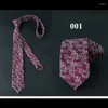 Bow Ties Necktie Gifts For Men Designers Fashion Jacquard Striped Floral Neck Tie Green Wedding Business Slim 6cm Skinny