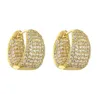 Brincos de garanhão Mulheres Earstuds banhados com gota de ouro 18k Cristal Zircon Earclip Clássico Moda Jóias Casal Presente