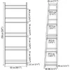 Ladder Shelf, 5 Tier White Bookshelf, Modern Open Bookcase for Bedroom, Living Room, Office,white