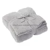 Одеяла Удобное супермягкое пледы Однотонное высококачественное флисовое пушистое теплое трикотажное одеяло из микрофибры Легкое Прямая доставка Dhedn