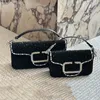 Messenger Bag Hobo Underarm Shoulder Crystal stone Handbag Purse Diamante Shopping Bags Crossbody Handbags Woc Women Genuine Leather Wallet Adjustable strap