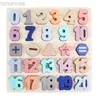 3D Puzzles Big Size Baby Montessori Wooden Puzzle Hand Grab Board Set Educational Toys Infantil Cartoon Number Letter Math Puzzle Kids Gift 240314