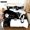 Set Jujutsu Kaisen Bedding Set Japan Famous Anime Duvet Cover Sets Comforter Bed Linen Twin Queen King Single Size Dropshipping Gift Sheer Curtains