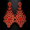 Stonefans Onregelmatige Oorbellen voor Vrouwen Grote Luxe Oversize Accessoires Kristal Overdreven Dangle Sieraden 240305