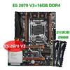 HUANANZHI BD4 kit xeon x99 carte mère avec E5 2670 V3 2*8G DDR4 2666 mémoire NON-ECC NVME USB3.0 ATX