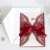 50Pcs Laser Cut Wedding Invitations Card Lace Flower European Pocket Greeting Card Envelopes Birthday Mariage Party Decoration 240301