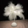 Table Lamps 1pc Feather Table Lamp Bedroom Indoor Decorative Lamp Romantic Gift Birthday Lamp Feather Lamp Table Night Lamp Valentines Day Birthday Gift Pink W