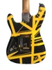 Bumblebee Black/Yellow Striped Series Relic Pup Floyd Rose Fat Bras Chitarra elettrica