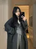 Coreano longo mulher fofo cardigan manga solta doce camisola casaco outono confortável feminino lã de malha midiclothing 240229