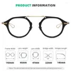 Lunettes de soleil Cadres Cadre en titane pur Lunettes d'acétate vintage dans le concepteur tendance pour la lunette de qualité supérieure pour hommes