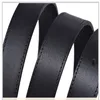 Mode hommes ceintures en cuir de vache femmes ceintures ceinture classique noir solide lisse or grande boucle 2 0 3 0 3 4 3 8 cm largeur ceinture avec 272J