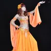 Palco desgaste atacado mulheres barriga dança traje acessórios braço mangas dançando luvas ajustáveis ​​mão véus decoração várias cores