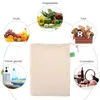 Storage Bags Drawstring Cotton Shopping Bag Reusable Vegetable Fruit Travel Goods Toy Cosmetics Non-toxic Breathable Kitchen Supplies