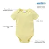 Macacão de bebê de alta qualidade para meninos simples tecer terno apertado para meninas rosa cor sólida macacão um produto de bebê 0-24m 240315