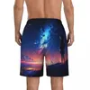 Pantaloncini da uomo squisitamente belli da tavola estate cielo stellato surf spiaggia da uomo pantaloncini oversize con grafica Hawaii ad asciugatura rapida