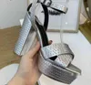 Nuevos zapatos de novia de moda y de alta calidad Sandalias de plataforma de 5,5 cm de altura Sandalias de piel de vaca Sexy T Show Shoes tacón Gladiadores de verano para mujeres