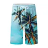 Pantaloncini da uomo Pantaloni da spiaggia a vita elasticizzata stampati in 3D digitali estivi al ginocchio