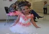 Chic White Short Fants Toddler Cupcake Girls Pageant Dresses Cold Shoulder Sleeves Coral Flowers First Communion Flower Girls Dres9982215
