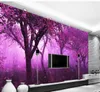 Classique décor à la maison violet rêve forêt grand Simple mural 3d papier peint 3d papiers peints pour tv toile de fond 9272623