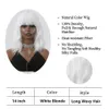 Perruques synthétiques longues bouclées ondulées blond platine perruque de cheveux Lolita blanche avec frange pour femmes Cosplay Party Halloween résistant à la chaleur 240305