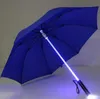 Paraplyer LED Light Saber Up Laser Sword Golf Byte på Shaftbuilt i Torch Flash Paraply TQ8615265