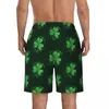 Mäns shorts baddräkter St Patricks Day Four Leaf Clover Gym Summer Ctue Casual Beach Men Surfing Bekväm simningstammar