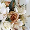 Fiori nuziali Sposa Bouquet da damigella d'onore Simulazione Rose Oggetti di scena da viaggio per