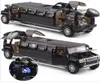 Alta simulação 132 liga hummer limusine metal diecast modelo de carro puxar para trás piscando musical crianças brinquedos veículos y2003184733288