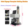 190x120mm Desktop Engraving Metal Signage Nameplate Marking Machine 3Axis Touch-screen Electric Pneumatic Lettering Machine