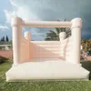 4x4m 13.2ft PVC Uppblåsbar studshus som hoppar White Bouncy Castle Bouncer Castles Jumper With Flower For Wedding Events Party Adults and Kids Toys-E