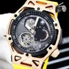 Najlepsza luksusowa marka 70. rocznica zegarek turbillon chronograph Watch Watch Watch Automatyczne uzwojenia maszyneria czarne PVD Titanium Interts WristWatches