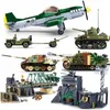 Transformation toys Robots WW2 landing standards UK US Germany sets army bricks toy blocks World War II 2 military vehicle Pershing Panther Tanks 2400315