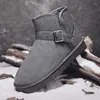 314 Shoes Walking Warm Winter Cotton Women Plus Veet Snow Boots Men's Waterproof Upper Hiking 35-46# 35630