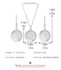 Necklace Earrings Set Vintage Spiral Vortex For Women Unisex Boho Pentagram Fashion Y2K 2024 Retro Jewelry
