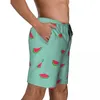 Men's Shorts Summer Gym Man Watermelon Print Running Surf Fashion Printed Beach Classic Breathable Trunks Plus Size